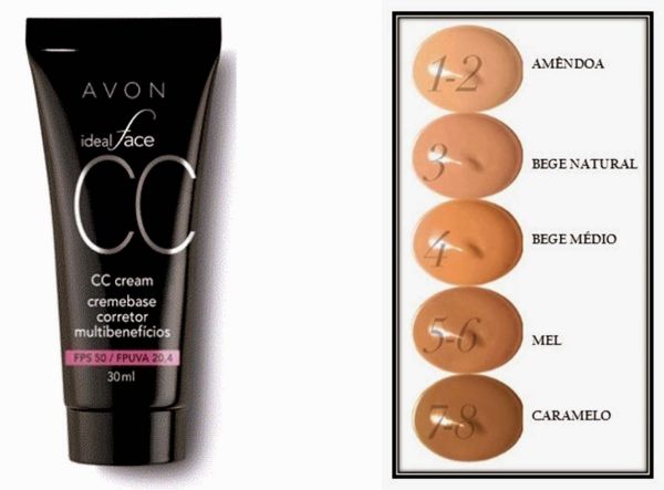 Cc Cream Creme Base Corretor Avon bege médio