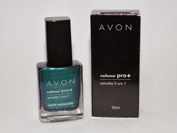 Avon Nail Pro + Esmalte 5 em 1 verde esmeralda