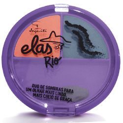 Duo de Sombras Jequiti Elas Azul Jeans e Coral, 4g